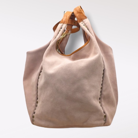Old Trend Handbags - Old Trend Modern Vintage Rose Tan Suede Large Bag